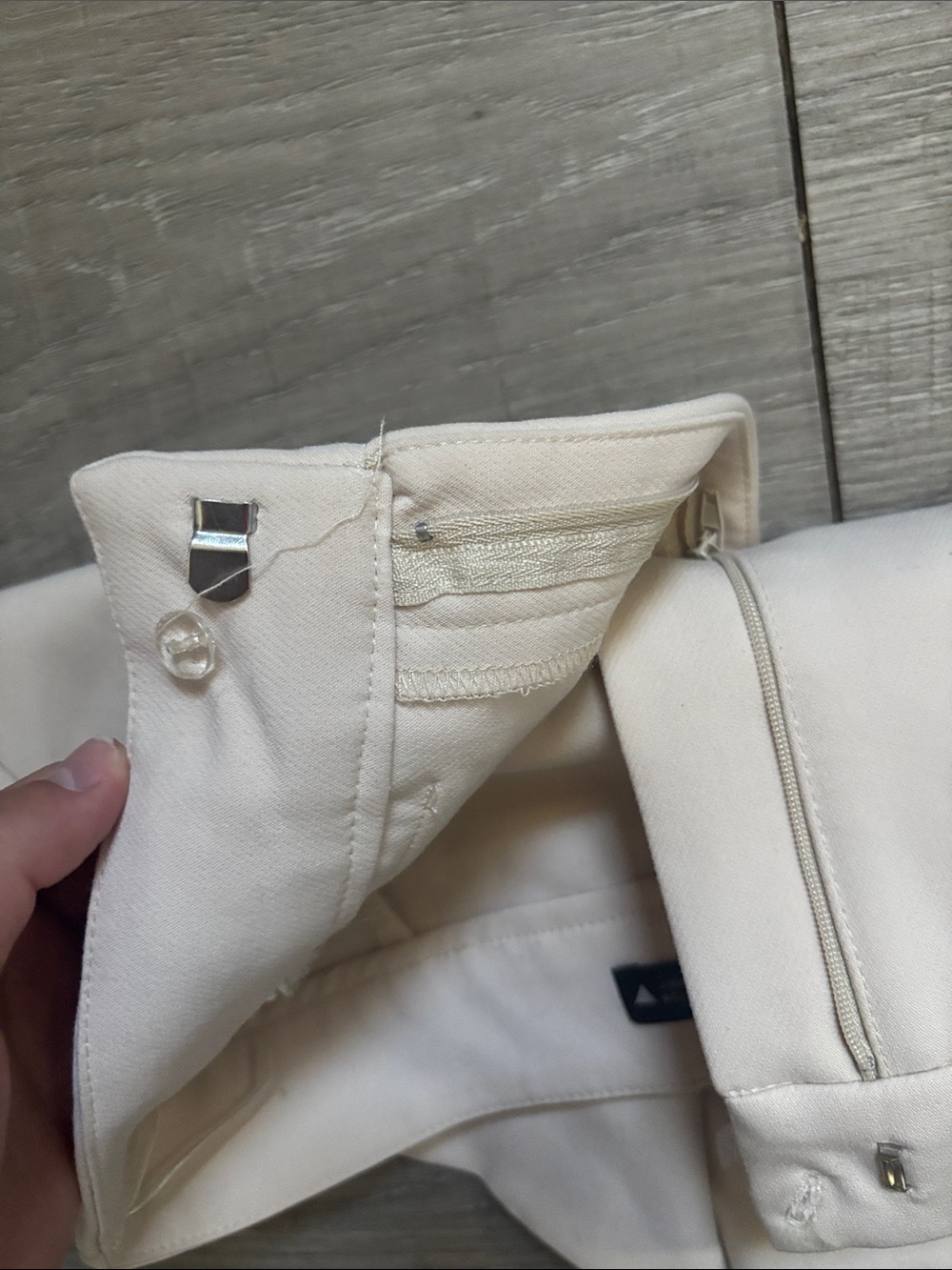 Zara Cream-White Mini Skort with Front Seam Detail mid/high waisted - Picture 5 of 5